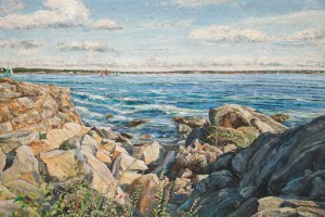 Memories of Marblehead artwork by Meg Black for Care Dimensions 2016 hospice auction and regatta